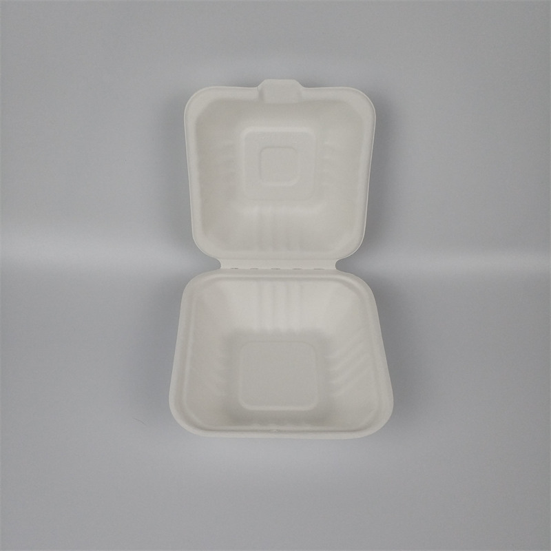 사탕수수 펄프 6인치 클램쉘 박스