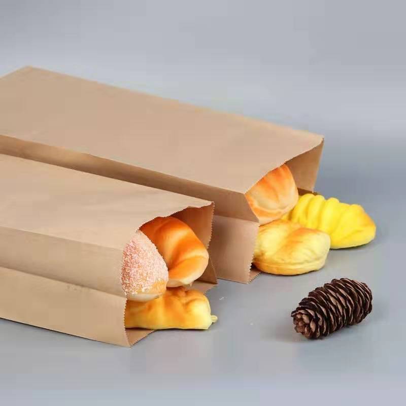 평평한 바닥 빵 종이 봉지